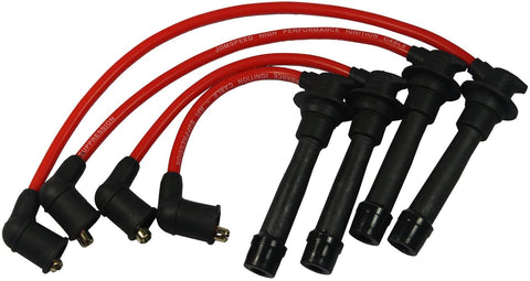 JDMSPEED New Red Ignition Spark Plug Wires Set Replacement For Mazda Miata 1.6L 1.8L 90-00