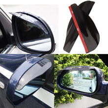 CarNeed 2 Pcs Smoked Black Mirror Rain Visor Smoke Guard, Rear View Side Mirror Rain Eyebrow, Carbon Fiber Rear View Mirror Visor Guard for Most Car, Truck and SUV