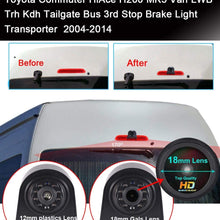 HD 1280x720 Pixels 1000 TV Lines 3rd Brake Light Reversing Camera Brake lamp Parking Camera for Toyota Commuter HiAce H200 MK5 Van LWB Trh Kdh Tailgate Bus 3rd Transporter+4.3" Reverse Mirror Screen