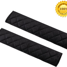 Seatbelt Pads,Car Belt Protector,Carsemoo Seat Belt Shoulder Strap Covers Harness Pads For Car/Bag,Soft Comfort Helps Protect You Neck And Shoulder From The Seatbelt Rubbing/Lrritation (Black 2-Pack)