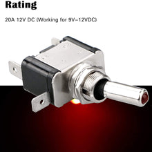 5pcs SPST LED Lighted Rocker Toggle Switch Linkstyle Marine Toggle Switch, On-Off LED Toggle Switch 12V 20A for Car RV Vehicles Truck Boat