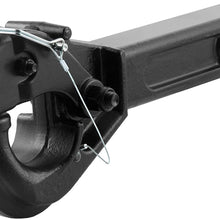 CURT 48004 Pintle Hook Hitch for 2-Inch Receiver, 20,000 lbs, Fits 2-1/2-Inch Lunette Ring