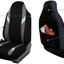 FH Group FB133102 Premium Modernistic Seat Covers Gray/Black- Fit Most Car, Truck, SUV, or Van