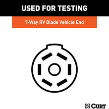 CURT 58270 7-Pin RV Blade Trailer Wiring Towing Vehicle Socket Tester