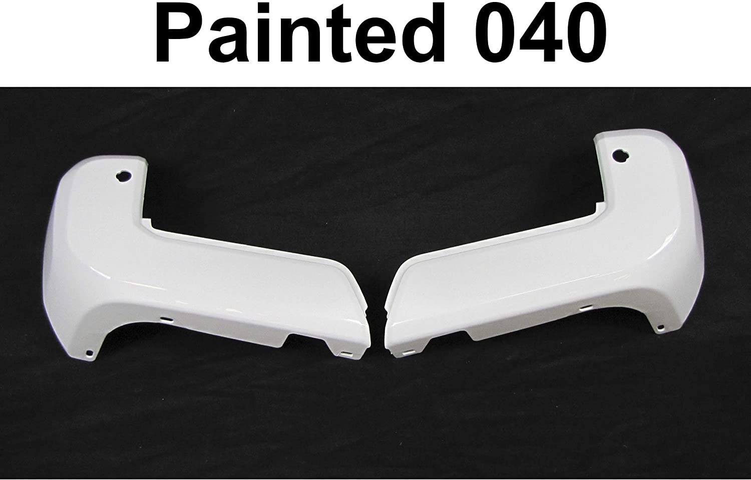 Rear Bumper Ends Painted 040 Super White W/Sensor Set For Toyota Tacoma TO1105138 TO1104138