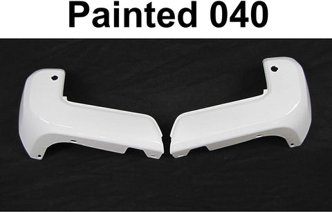 Rear Bumper Ends Painted 040 Super White W/Sensor Set For Toyota Tacoma TO1105138 TO1104138