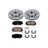 Power Stop KOE5334 Autospecialty By Power Stop 1-Click Daily Driver Brake Kits Front Incl. 12.6 in. OE Replacement Rotors w/Z16 Ceramic Scorched Brake Pads Autospecialty By Power Stop 1-Click Daily Driver Brake Kits