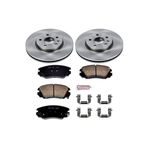 Power Stop KOE5334 Autospecialty By Power Stop 1-Click Daily Driver Brake Kits Front Incl. 12.6 in. OE Replacement Rotors w/Z16 Ceramic Scorched Brake Pads Autospecialty By Power Stop 1-Click Daily Driver Brake Kits