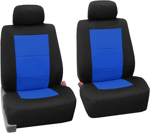 FH Group FB085102 Premium Waterproof Seat Covers (Blue) Front Set – Universal Fit for Cars Trucks & SUVs