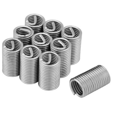 Wire Thread Insert,10 Pcs 304 Stainless Steel Wire Screw Sleeve Inserts Thread Repair Kit M8x1.25x3D Wearable and Flexible