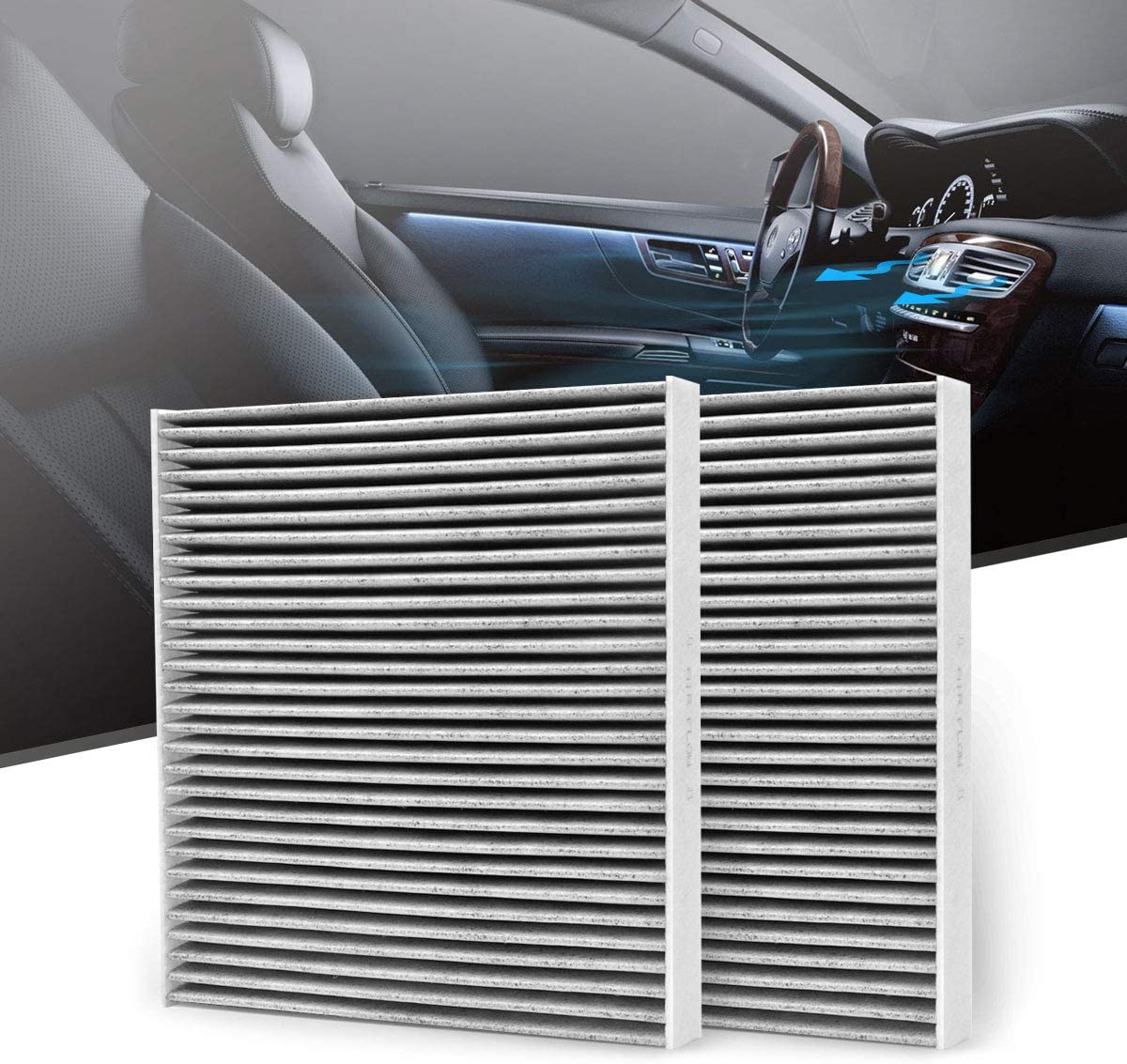 KAFEEK Cabin Air Filter Fits CF10133, 88568-02020, 88568-02030, 87139YZZ07, Replacement for Toyota Corolla Matrix, Includes Activated Carbon (2-Pack)