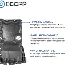 ECCPP Engine Oil Pan fit for 2002-2006 for A-udi A4 2.0L 2002-2006 for A-udi A4 Quattro 3.2L Compatible with 264-725
