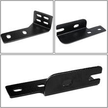 Replacement for Ford F150 Square Tube Lightweight Bull Bar w/LED Light+License Plate Relocation Kit (Black)
