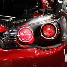 iJDMTOY (2) 3-SMD-5050 RGB LED Demon Eye w/Remote Control Compatible With Car Motorcycle Projector Headlight Demon Eyes Retrofit