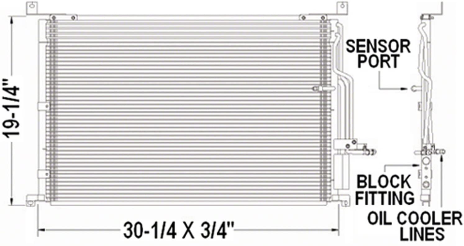 CPP Air Conditioning Condenser for 04-10 Audi A8 Quattro AU3030124