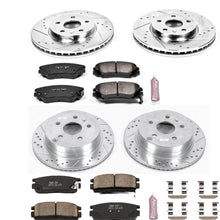 Power Stop K5516 Front & Rear Brake Kit with Drilled/Slotted Brake Rotors and Z23 Evolution Ceramic Brake Pads