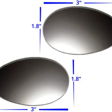 New Blind Spot Mirrors. Can be Installed Adjustable or Fixed. Car Mirror for Blind Side/Door Mirrors by Utopicar. Larger Image and Traffic Safety. Wide Angle Rear View! [Frameless Design] (2 Pack)