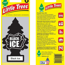 LITTLE TREES Car Air Freshener | Hanging Tree Provides Long Lasting Scent for Auto or Home | Black Ice, 6-packs (4 count)