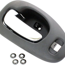 Dorman 82090 Front Driver Side Interior Door Handle for Select Chrysler Models, Carbon Fiber and Chrome
