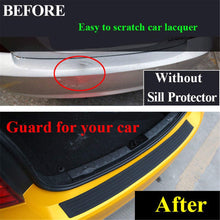 EJ's SUPER CAR Rear Bumper Protector Guard Universal Black Rubber Scratch,Resistant Trunk Door Entry Guards Accessory Trim Cover for SUV/Cars,Easy D.I.Y. Installation(35.8Inch)