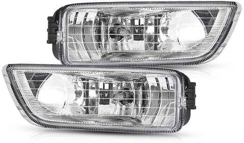 Torchbeam Fog Lights for 2006-2007 Honda Accord 4DR Sedan, Replacement Fog Light Assembly for 2006-2007 Honda Accord 4DR Sedan Only, H11 12V 55W Halogen Bulbs, Clear Lens