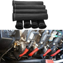 Spark Plug Protect Boot 1800 Degree Heat Shield Thermal Protection Insulator Titanium Sleeve Spark Plug Wire Boots for Car Truck-8pcs-black
