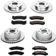 Power Stop K2015 Front & Rear Brake Kit with Drilled/Slotted Brake Rotors and Z23 Evolution Ceramic Brake Pads