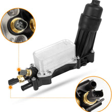 68105583AF Engine Oil Cooler Filter Housing Adapter | Compatible With 2014-2017 Chrysler 200, 300 | Dodge Challenger, Grand Caravan | Jeep Grand Cherokee, Wrangler | Ram 3.6L V6 | Replaces 68105583AA