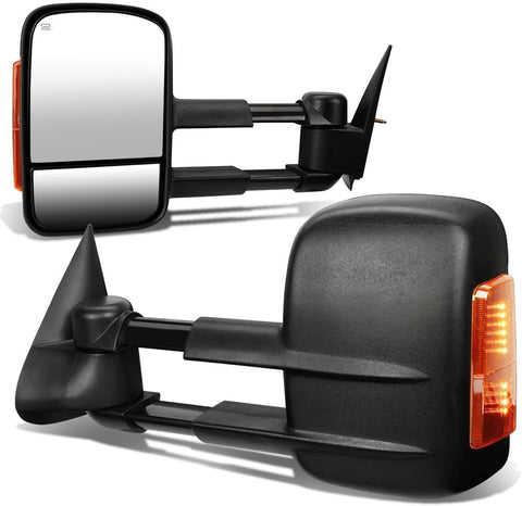 DNA Motoring TWM-021-T888-BK-AM Pair of Towing Side Mirrors
