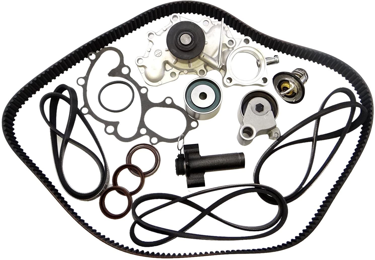 Timing Belt Kit w/Water Pump Kit Fit for 95-04 Toyota Tacoma Tundra T100 4Runner 3.4L V6 DOHC 5VZFE