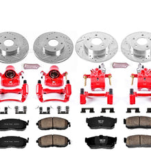 Power Stop KC2704 1-Click Performance Brake Kit with Caliper, Front & Rear