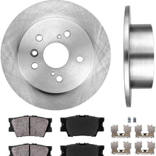 CRK12140 REAR 281 mm Premium OE 5 Lug [2] Brake Disc Rotors + [4] Ceramic Brake Pads + Clips