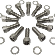 Z Whip SBC Stainless-Steel Intake Manifold Bolt Kit 3/8-16 1” BOLTS Compatible with Chevrolet Chevy V8 Small Block Engines 265 283 305 327 350 383 400 5.0L 5.7L TPI TBI 1955-1995 Gen I heads