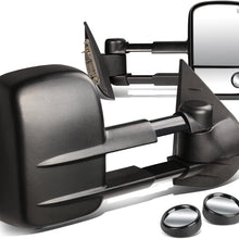 Replacement for Silverado/Sierra HD Chrome Heated Power Extendable Towing Side+Corner Blind Spot Mirror