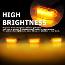 Tidal Replacement Tundra ABS Grille Upper Front Hood Grill - Matte Black - With Amber LED Lights for 14-20 Tundra