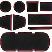 KOKOFA Custom Fit Cup, Door Non-Slip Anti-dust, Console Liner Accessories for BRZ 86 FR-S 2019 2018 2017 2016 2015 2014 2013 Subaru Toyota Scion -9 pcs Set (Red Trim)