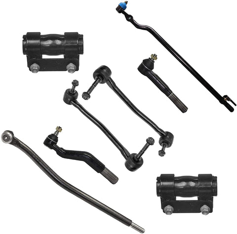 Detroit Axle - 8PC Front Sway Bar Tie Rod Adjustment Sleeve Kit Replacement for 2000-2004 Ford F-250 Super Duty/F-350 Super Duty - 4WD Only