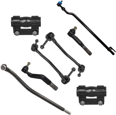 Detroit Axle - 8PC Front Sway Bar Inner Outer Tie Rod and Adjustment Sleeve Kit for 2000 2001 2002 2003 2004 Ford F-250 Super Duty/F-350 Super Duty - [00-05 Excursion] - 4WD Only