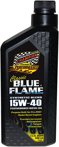 Champion Brands 4359H-EACH 'Classic Blue Flame' 15W-40 Diesel Motor Oil - 1 Quart Bottle
