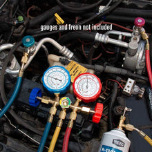 LU-HAWK Automotive R134a Recharge Kit with Self Sealing Can Tap Valve. Includes High/Low Side Quick Couplers with 1/4 adapters, Both Self Sealing and Single Puncture Can Taps, and Valve Core Remover.