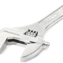 WORKPRO 4-piece Adjustable Wrench Set, Forged, Heat Treated, Chrome-plated (6-inch, 8-inch, 10-inch, 12-inch)