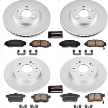 Power Stop CRK2742 Coated Brake Rotor & Ceramic Brake Pads- front & rear