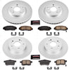 Power Stop CRK2742 Coated Brake Rotor & Ceramic Brake Pads- front & rear