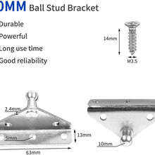 OTUAYAUTO 10mm Ball Stud Bracket for Gas Spring/Prop/Lift Support/Struts, 2Pcs