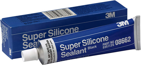 3M Black Super Silicone Seal, 08662, 3 oz tube
