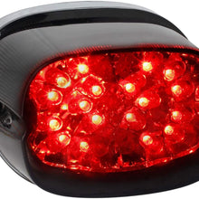 NTHREEAUTO Smoked LED Tail Light, Brake Integrated Turn Signals Compatible with Harley Davidson Sportster XL883c Street Glide Road King Low Profile Taillights