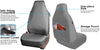 FH Group FH-FB113102 Pair Set Rugged Oxford Seat Covers Gray Color-Fit Most Car, Truck, SUV, or Van