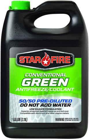 Star Fire Premium Lubricants Conventional Green Antifreeze/Coolant 50/50-1 Gal (6 Pack)