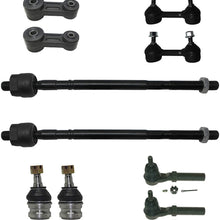 Detroit Axle - 10pc Front and Rear Sway Bar Links, Inner and Outer Tie Rods and Front Lower Ball Joints for 2000-2004 Subaru Legacy - [2000-2004 Outback] - 2003-2006 Baja