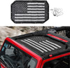 RT-TCZ Sunshade Mesh Shade Top Cover US Flag Polyester Durable Sun Shade for Jeep Wrangler 2007-2017 JK JKU 2 Door Black US Flag